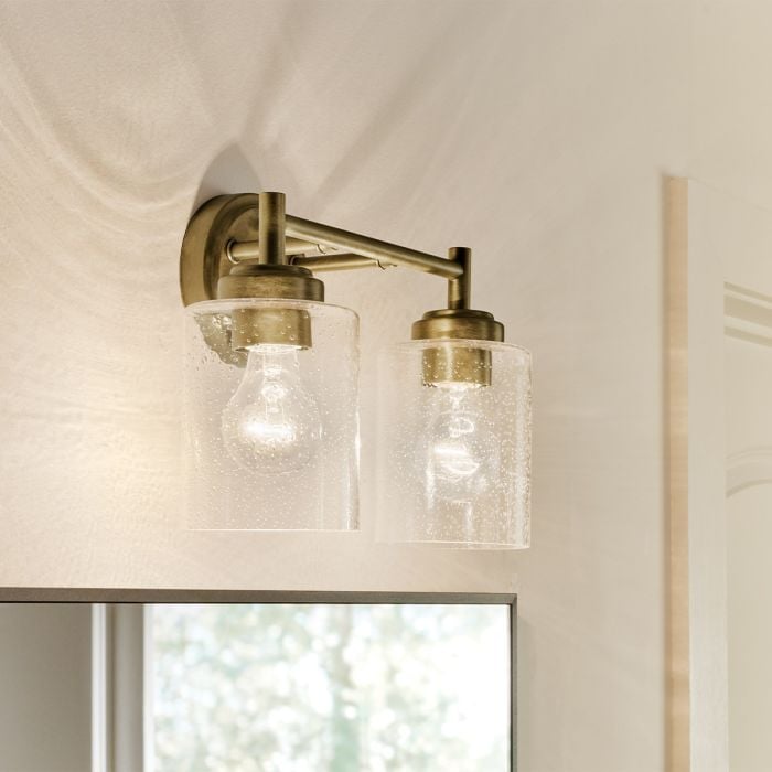 Elstead Lighting Winslow 2 Lt Wall Light - Natural Brass