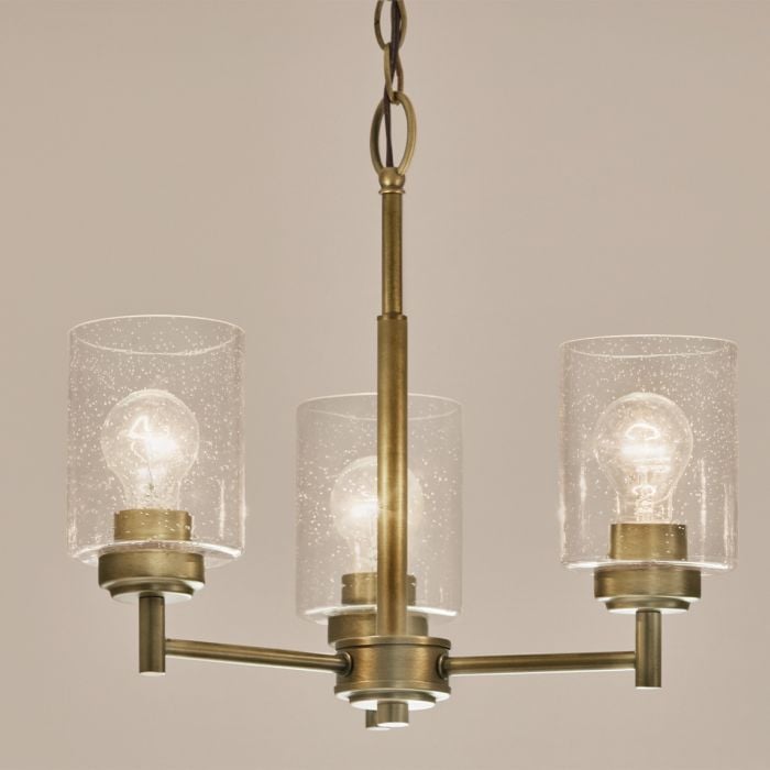 Elstead Lighting Winslow 3 Lt Chandelier - Natural Brass
