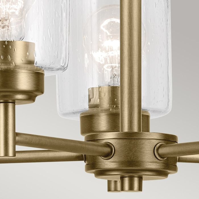 Elstead Lighting Winslow 5 Lt Chandelier - Natural Brass