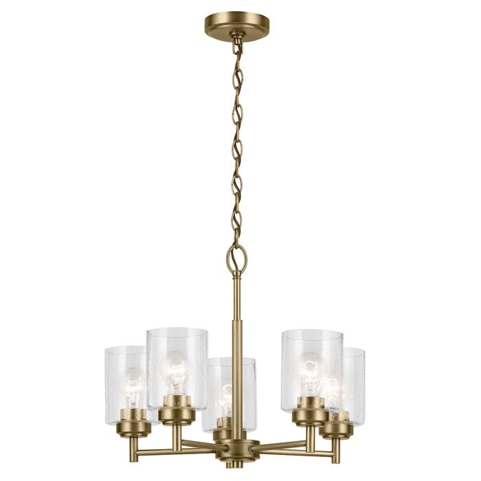 elstead lighting Winslow 5 lt Chandelier - Natural Brass