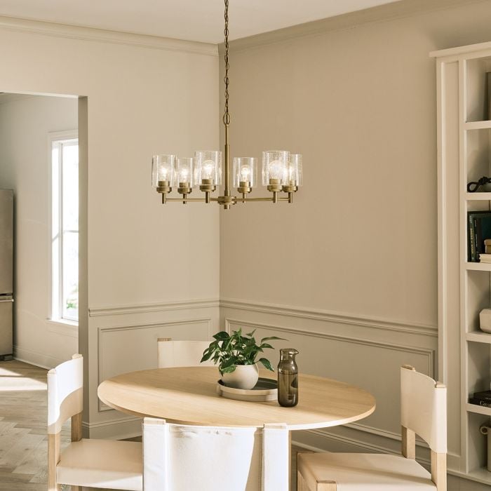 Elstead Lighting Winslow 6 Lt Chandelier - Natural Brass