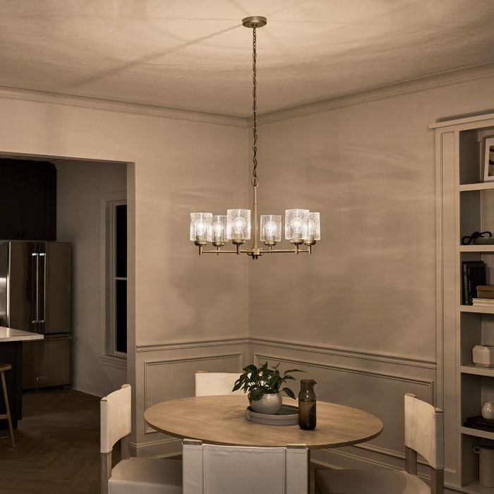 Elstead Lighting Winslow 6 Lt Chandelier - Natural Brass