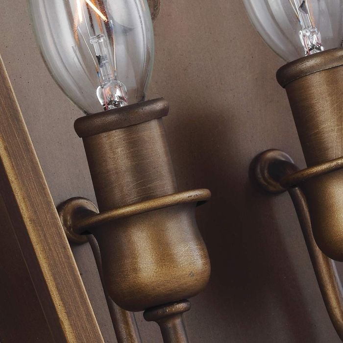 Elstead Lighting Yarmouth 2 Light Wall Light - Painted Aged Brass