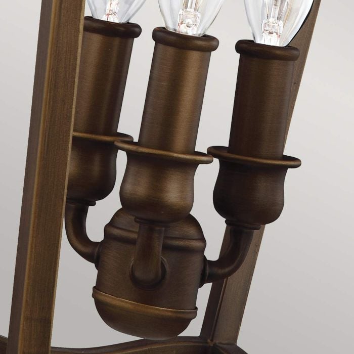Elstead Lighting Yarmouth 3 Light Pendant - Painted Aged Brass