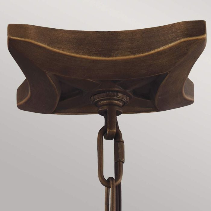 Elstead Lighting Yarmouth 3 Light Pendant - Painted Aged Brass