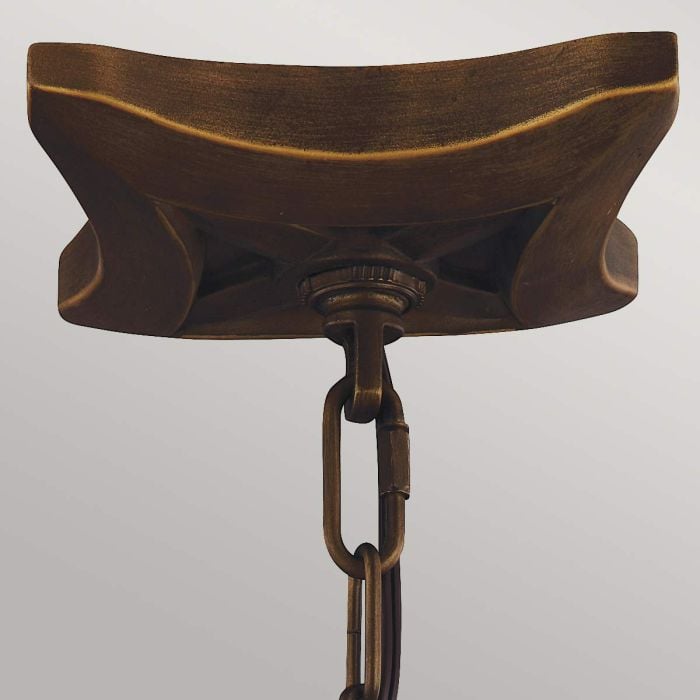 Elstead Lighting Yarmouth 4 Light Pendant - Painted Aged Brass