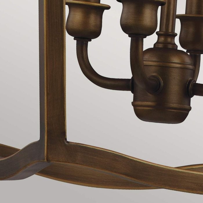 Elstead Lighting Yarmouth 4 Light Pendant - Painted Aged Brass