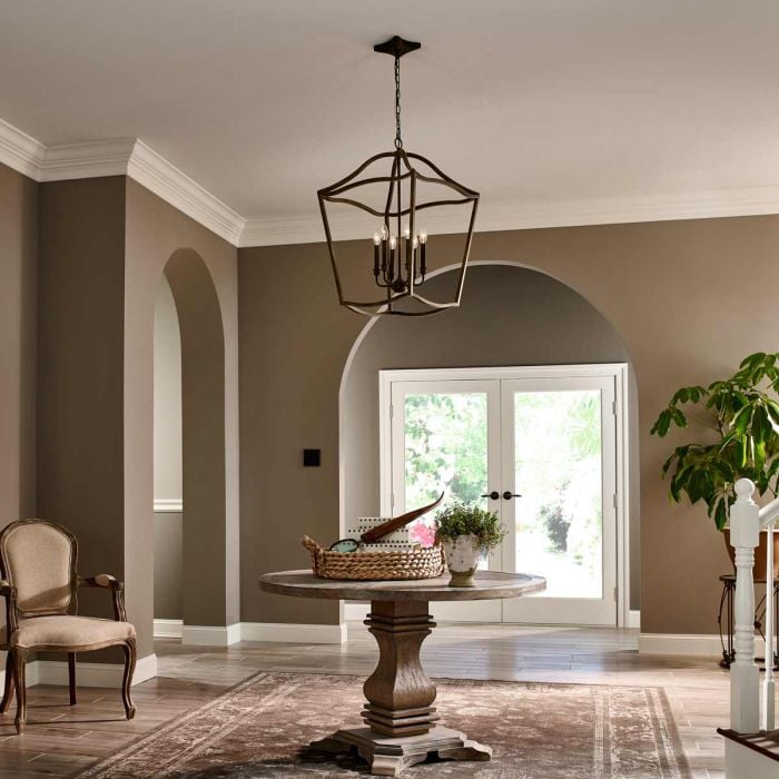 Elstead Lighting Yarmouth 6 Light Pendant - Painted Aged Brass