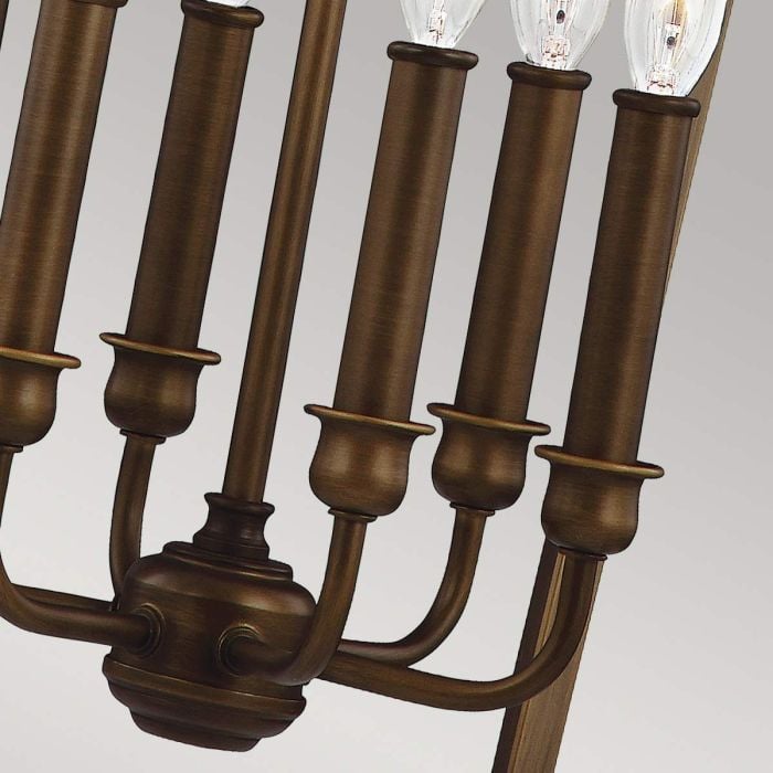 Elstead Lighting Yarmouth 6 Light Pendant - Painted Aged Brass