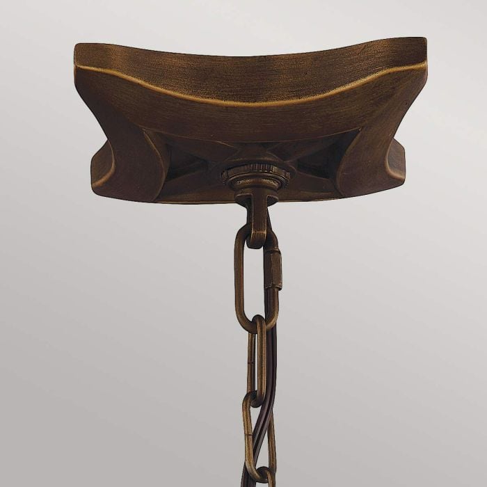 Elstead Lighting Yarmouth 6 Light Pendant - Painted Aged Brass