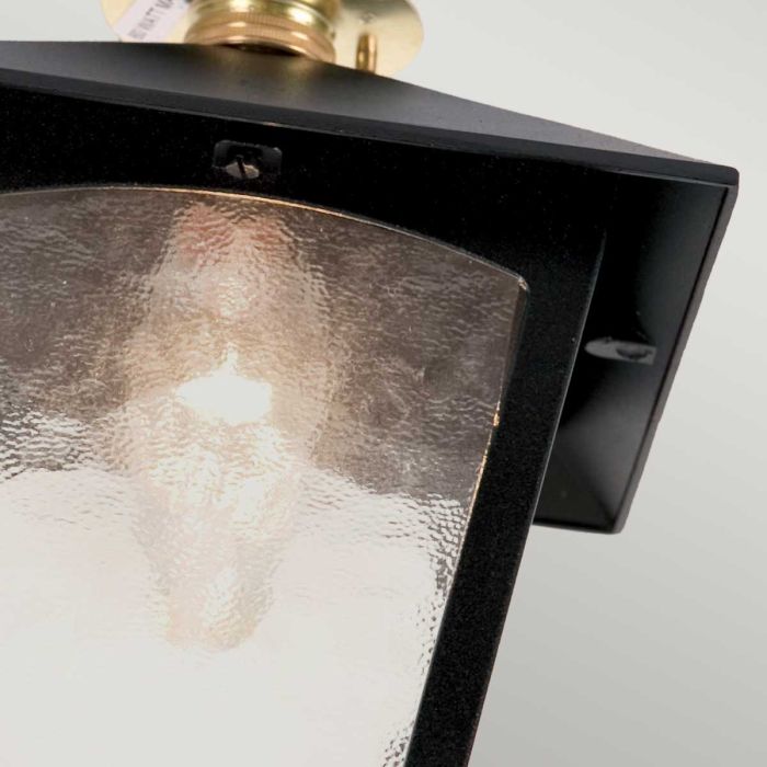 Elstead Lighting York 1 Light Flush Porch Lantern - Black