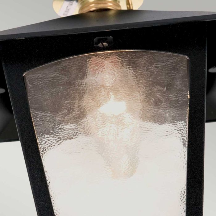 Elstead Lighting York 1 Light Flush Porch Lantern - Black