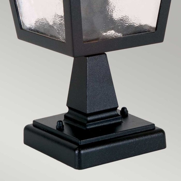 Elstead Lighting York 1 Light Pedestal Lantern - Black