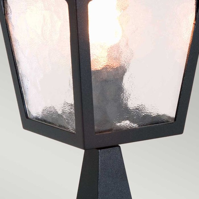 Elstead Lighting York 1 Light Pedestal Lantern - Black
