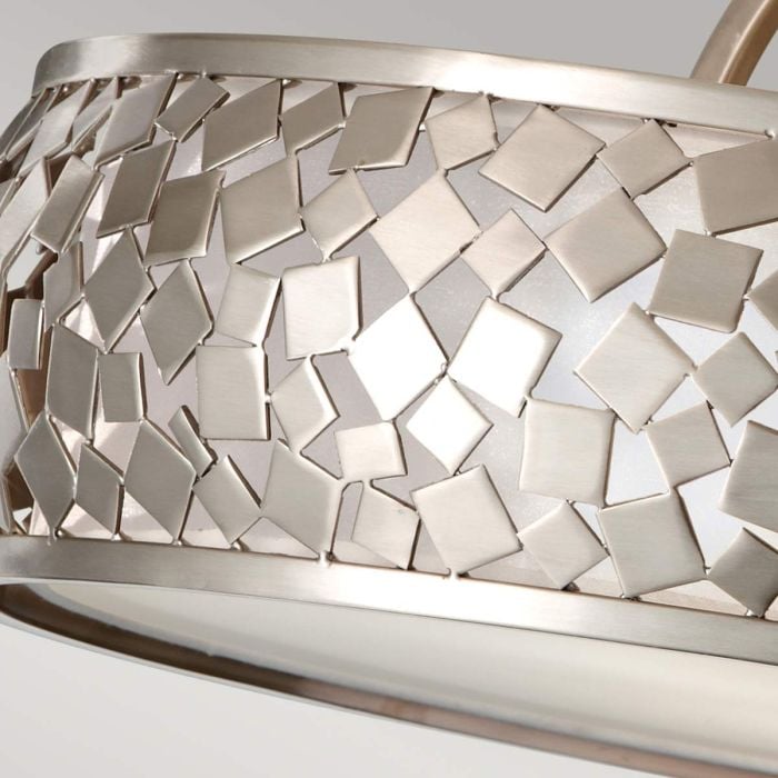 Elstead Lighting Zara 3 Light Semi-Flush - Brushed Steel
