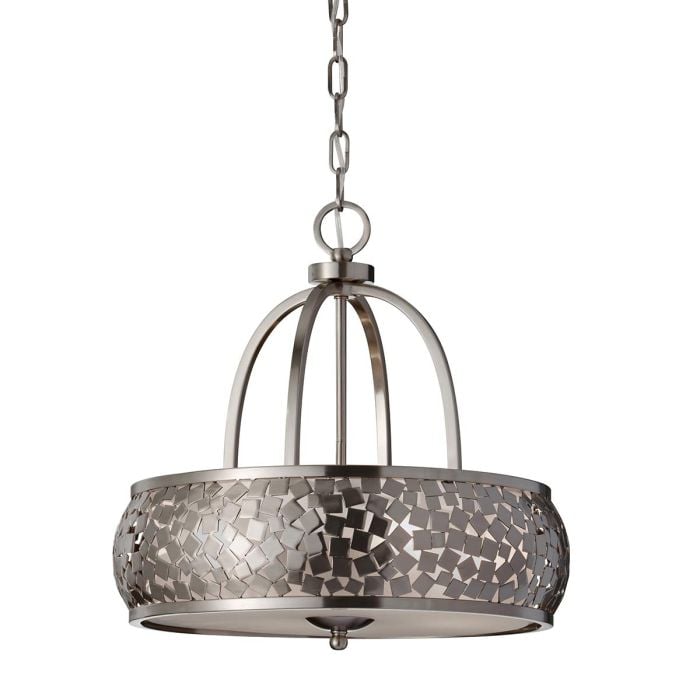 elstead lighting Zara 4 Light Chandelier - Brushed Steel
