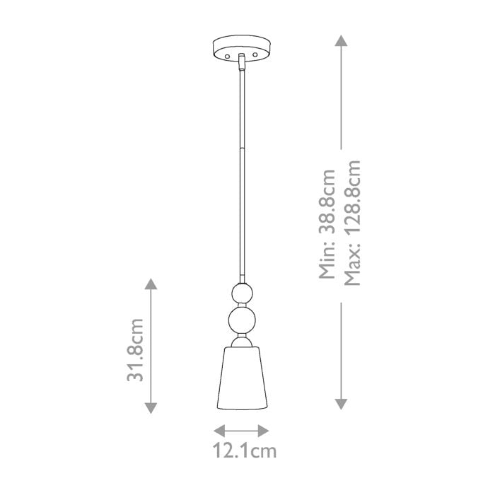 Elstead Lighting Zelda 1 Light Mini Pendant - Polished Nickel