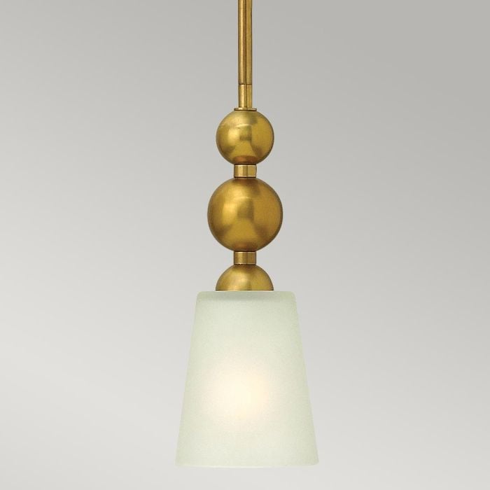 Elstead Lighting Zelda 1 Light Mini Pendant - Vintage Brass