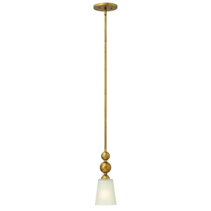 elstead lighting Zelda 1 Light Mini Pendant - Vintage Brass
