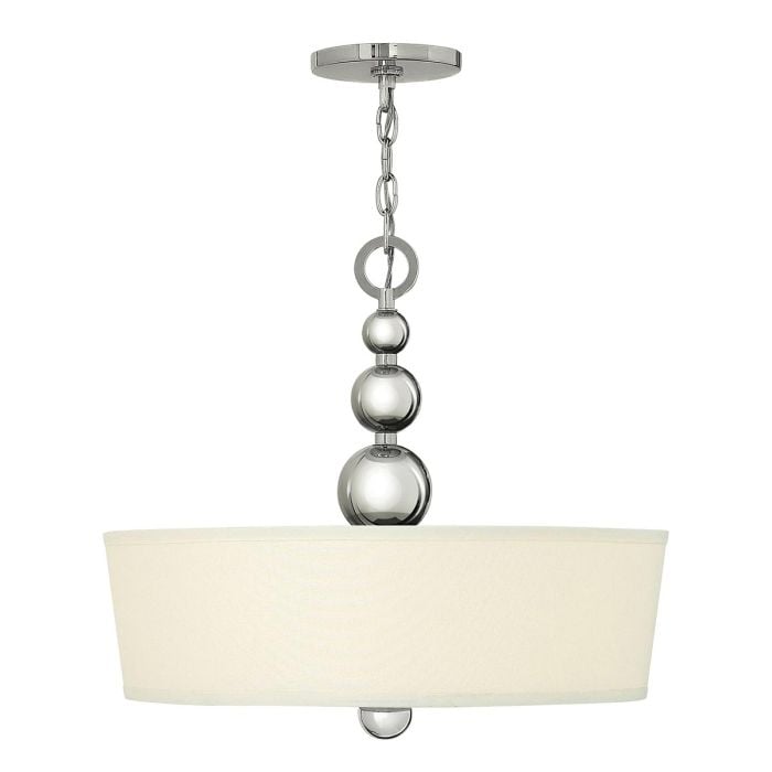 elstead lighting Zelda 3 Light Pendant - Polished Nickel