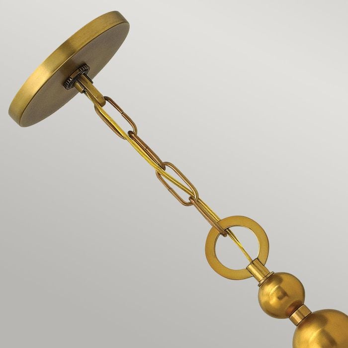 Elstead Lighting Zelda 3 Light Pendant - Vintage Brass
