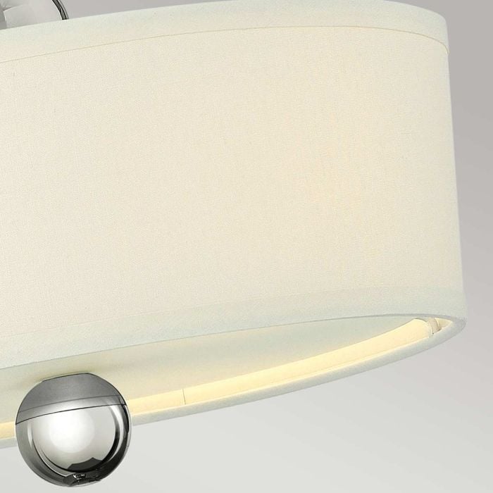 Elstead Lighting Zelda 3 Light Semi-Flush - Polished Nickel
