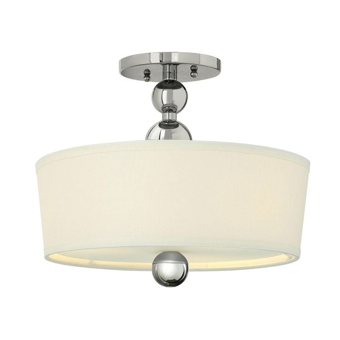 elstead lighting Zelda 3 Light Semi-Flush - Polished Nickel