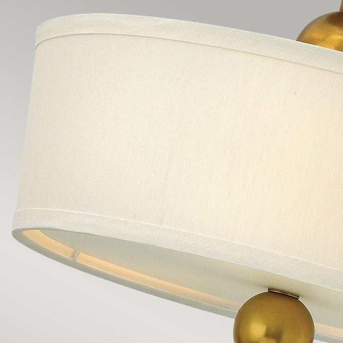 Elstead Lighting Zelda 3 Light Semi-Flush - Vintage Brass