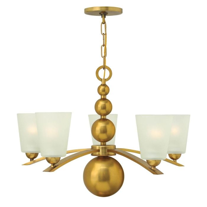 elstead lighting Zelda 5 Light Chandelier - Vintage Brass