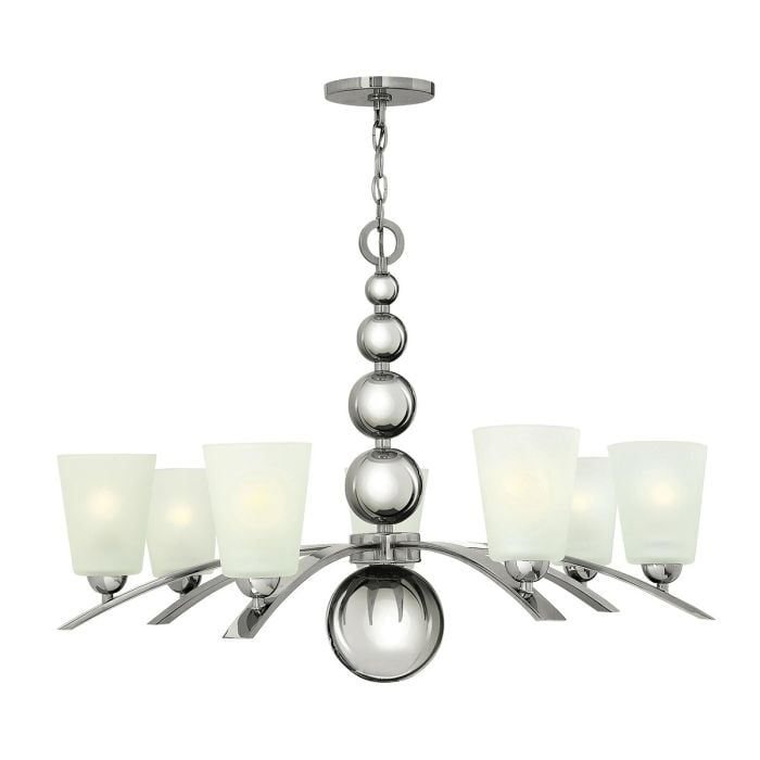 elstead lighting Zelda 7 Light Chandelier - Polished Nickel
