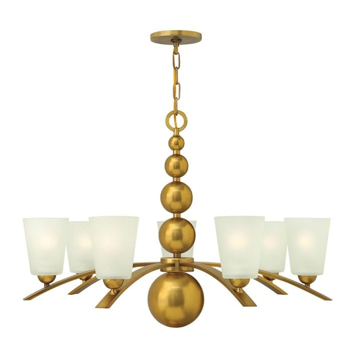 elstead lighting Zelda 7 Light Chandelier - Vintage Brass