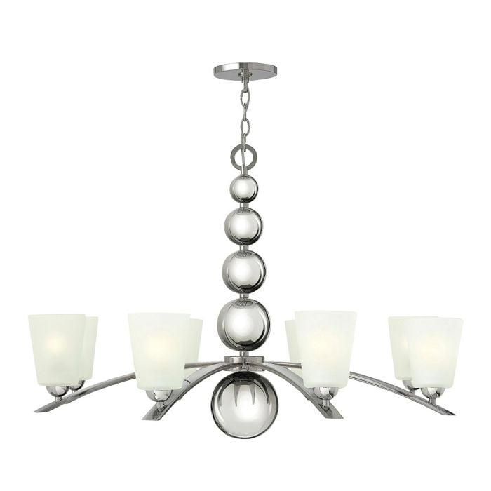 elstead lighting Zelda 8 Light Chandelier - Polished Nickel
