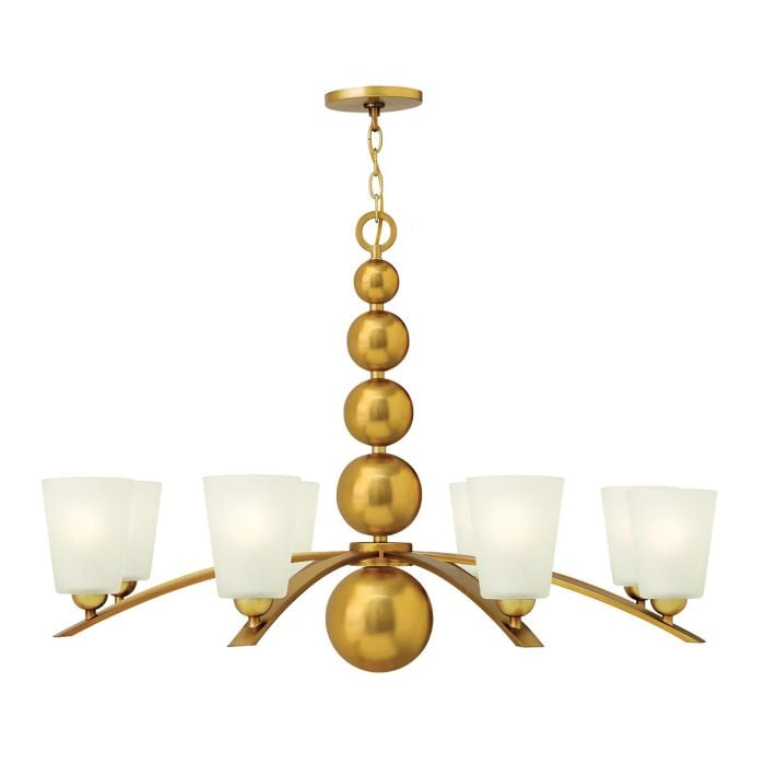 elstead lighting Zelda 8 Light Chandelier - Vintage Brass