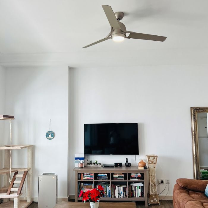 Elstead Lighting Zeus - 60in / 152cm Fan - Brushed Nickel