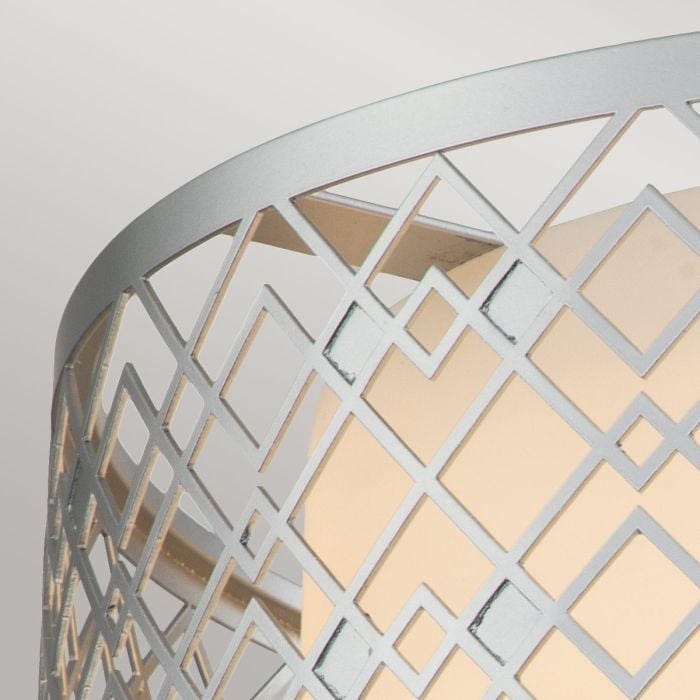 Elstead Lighting Ziggy 2lt Medium Flush - Lacquered Silver