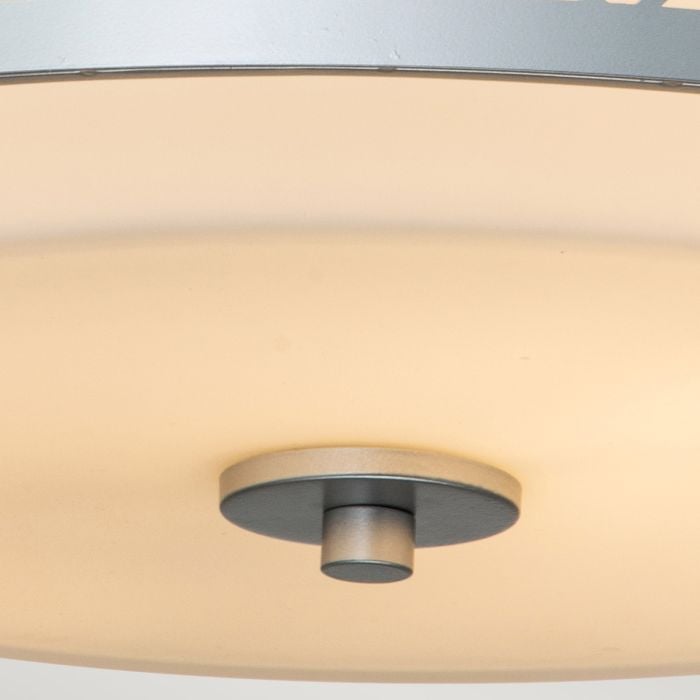 Elstead Lighting Ziggy 2lt Medium Flush - Lacquered Silver
