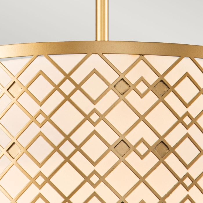 Elstead Lighting Ziggy 2lt Medium Pendant - Lacquered Gold