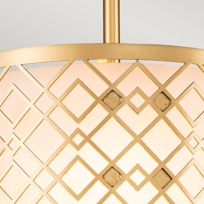 Elstead Lighting Ziggy 2lt Small Pendant - Lacquered Gold