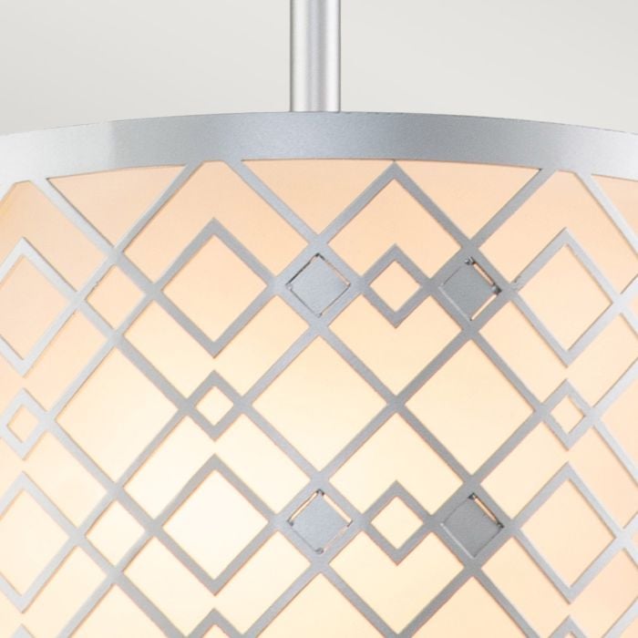 Elstead Lighting Ziggy 2lt Small Pendant - Lacquered Silver