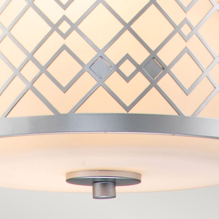 Elstead Lighting Ziggy 2lt Small Pendant - Lacquered Silver