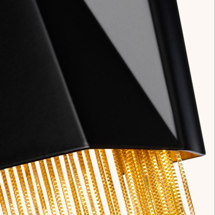 Elstead Lighting Zuma 3 Light Wall Light - Satin Black/ Gold