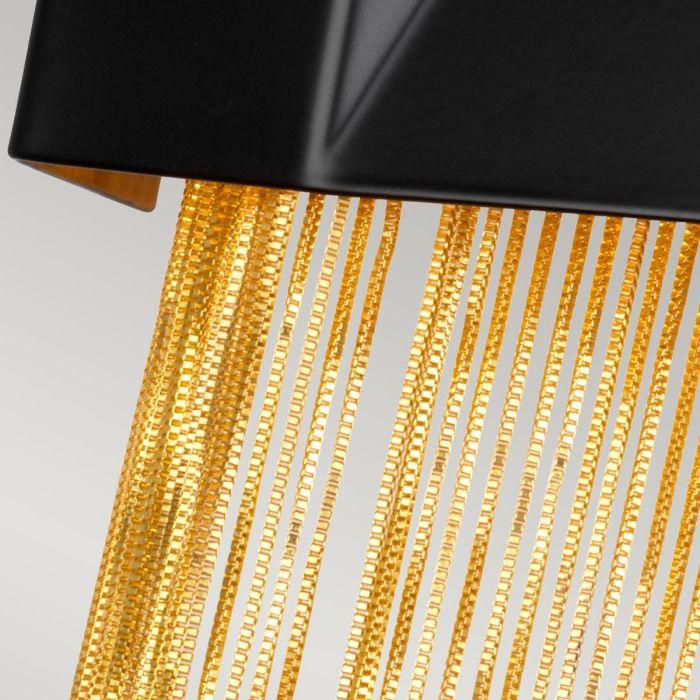 Elstead Lighting Zuma 3 Light Wall Light - Satin Black/ Gold
