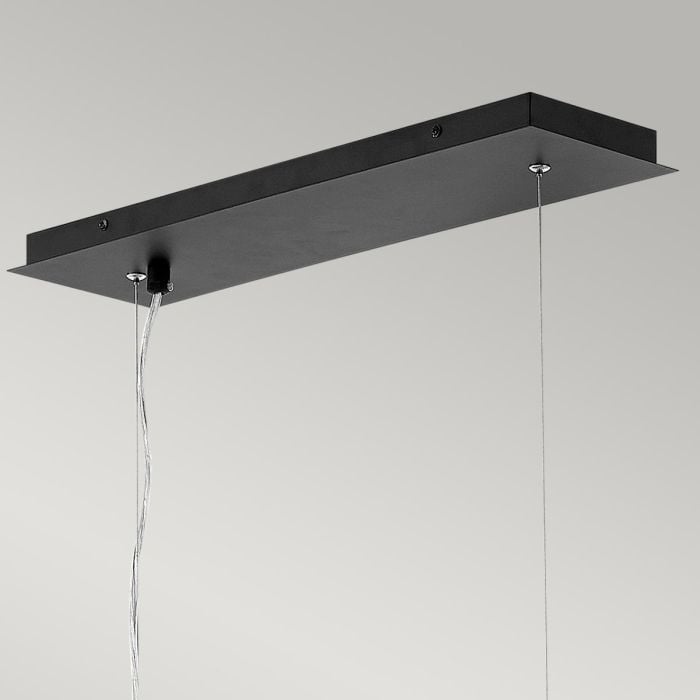 Elstead Lighting Zuma 6 Light Pendant - Satin Black/ Silver