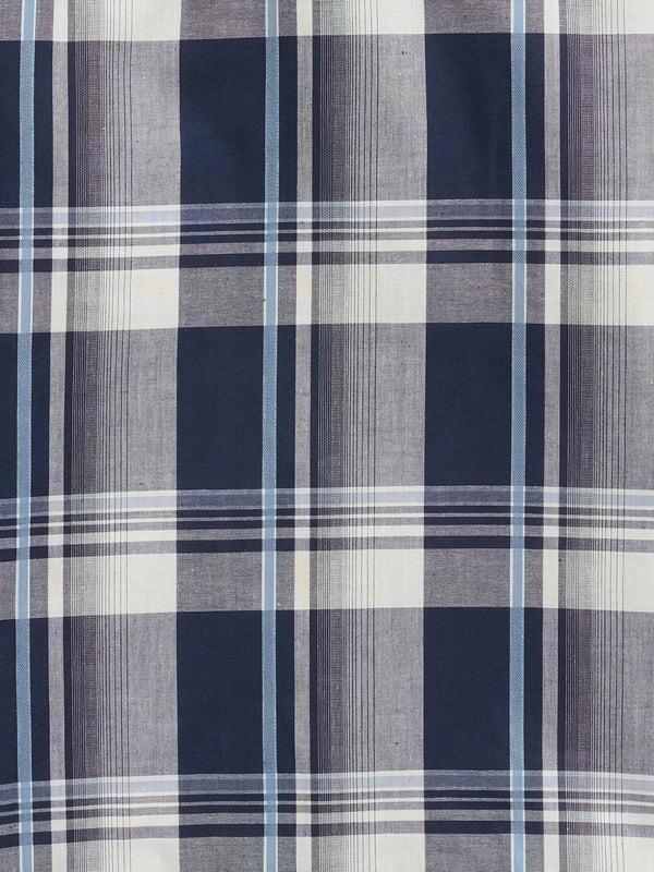 Ely Cattleman Boy's Ely Cattleman Long Sleeve Textured Plaid Western Snap Shirt- Navy & Rust