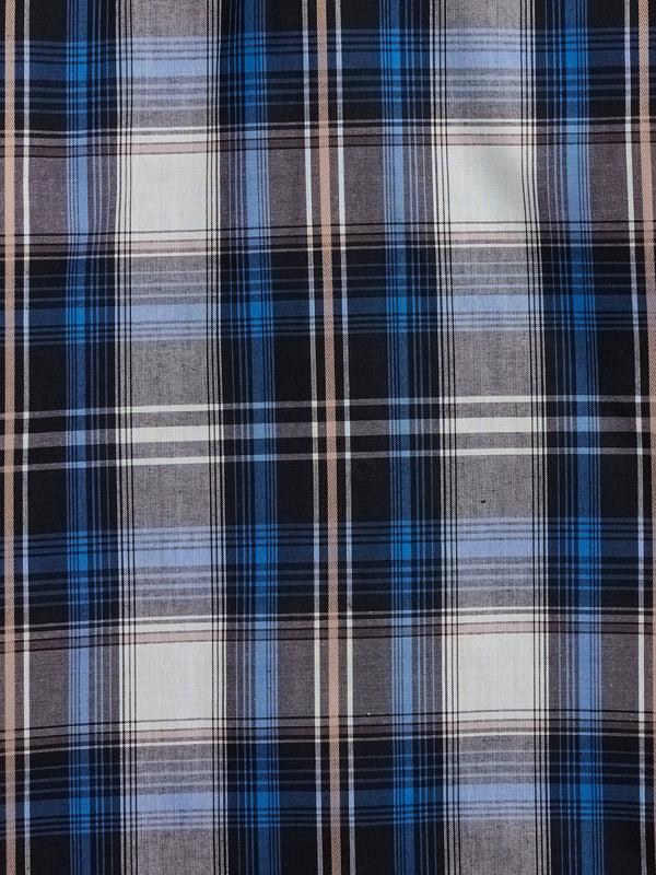 Ely Cattleman Boy's Ely Cattleman Long Sleeve Textured Plaid Western Snap Shirt- Blue & Burgundy