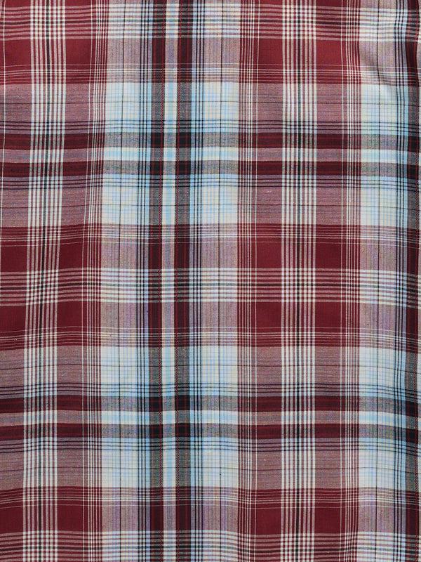 Ely Cattleman Boy's Ely Cattleman Short Sleeve Burgundy Plaid Western Snap Shirt