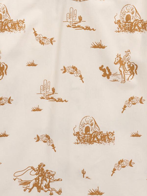 Ely Cattleman Boy's Ely Cattleman Short Sleeve Cowboy Print Snap Shirt