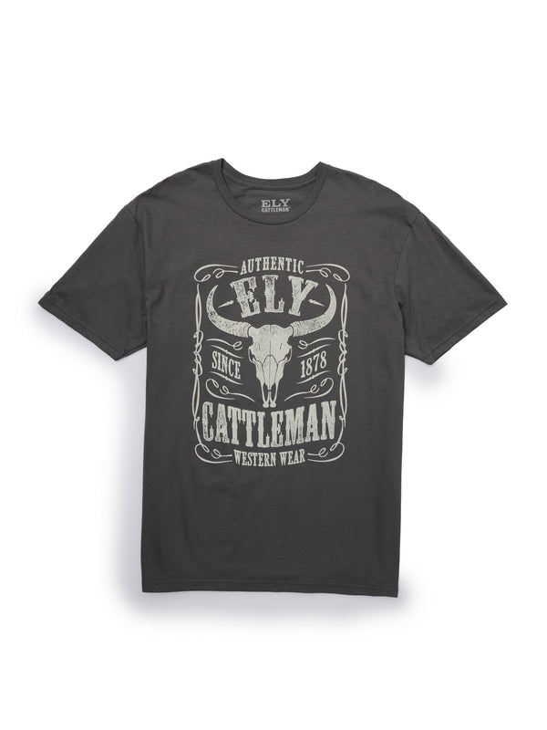 Ely Cattleman Ely Cattleman Cow Skull T-shirt