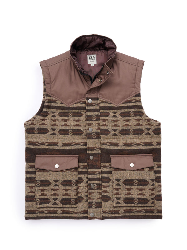 ely cattleman Men's Western Aztec Puffer Vest