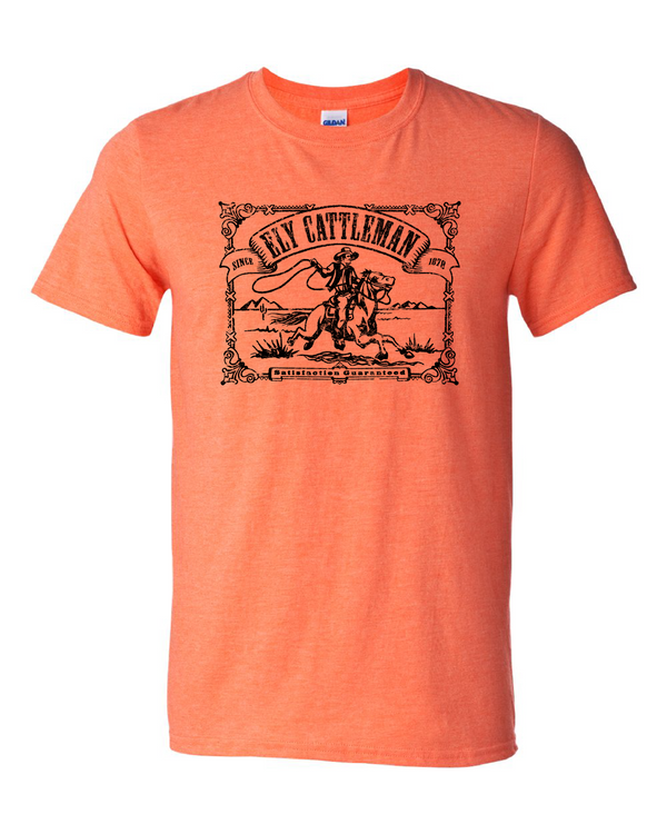 ely cattleman Ely Cattleman Vintage Satisfaction Logo T-shirt